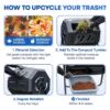 PLASTIC PRINCE Outdoor Compost Bin Tumbler for Home, Compost Tumbler Dual Chamber Large, 43-Gallon, Black7