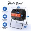 PLASTIC PRINCE Outdoor Compost Bin Tumbler for Home, Compost Tumbler Outdoor Large, 43-Gallon, Orange2