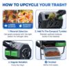 PLASTIC PRINCE Outdoor Compost Bin Tumbler for Home, Compost Tumbler Outdoor Large, 43-Gallon, Green7