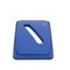 PLASTIC PRINCE Paper Recycling Lid, 23 Gallon Commercial Slim Jim Recycling Trash Can Lid with Hole, Plastic Blue Waste Garbage Can Lid with Paper Slot, Outdoor Recycling Bin Lid2