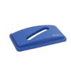 PLASTIC PRINCE Paper Recycling Lid, 23 Gallon Commercial Slim Jim Recycling Trash Can Lid with Hole, Plastic Blue Waste Garbage Can Lid with Paper Slot, Outdoor Recycling Bin Lid3