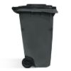 PLASTIC PRINCE 65 Gallon Rollout Trash Can with Lid, Commercial Heavy-Duty Wheeled Outdoor Garbage Can, Gray4