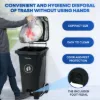 PLASTIC PRINCE 32 Gallon Step-On Large Outdoor Trash Can with Lid and Wheels - Outside Plastic Rolling Garbage Can - Rollout Commercial Heavy-Duty Container Barrel, Gray4