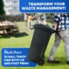 PLASTIC PRINCE 32 Gallon Step-On Large Outdoor Trash Can with Lid and Wheels - Outside Plastic Rolling Garbage Can - Rollout Commercial Heavy-Duty Container Barrel, Gray9