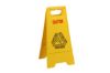 PLASTIC PRINCE Caution Wet Floor Sign Slippery A-Frame Safety When Wet Sign, Heavy-Duty Commercial - Bright Yellow1
