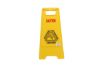 PLASTIC PRINCE Caution Wet Floor Sign Slippery A-Frame Safety When Wet Sign, Heavy-Duty Commercial - Bright Yellow2