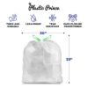 PLASTIC PRINCE 30 Gallon Trash Bags Drawstring White Garbage Bags 30 gallon 30" x 33" Trash Can Liners 1 Mil, Pack of 1502