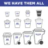 PLASTIC PRINCE 30 Gallon Trash Bags Drawstring White Garbage Bags 30 gallon 30" x 33" Trash Can Liners 1 Mil, Pack of 1507