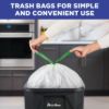 PLASTIC PRINCE Trash Drawstring Garbage Bags - 200 Count (White) 0.8 Mil, 13 Gallon5