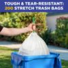 PLASTIC PRINCE Trash Drawstring Garbage Bags - 200 Count (White) 0.8 Mil, 13 Gallon6