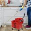 PLASTIC PRINCE Mop Bucket with Wringer on Wheels, Small Dual Chamber Industrial Mop Bucket Separate Dirty Water, Perfect for Business Household, 20 Quart Red8