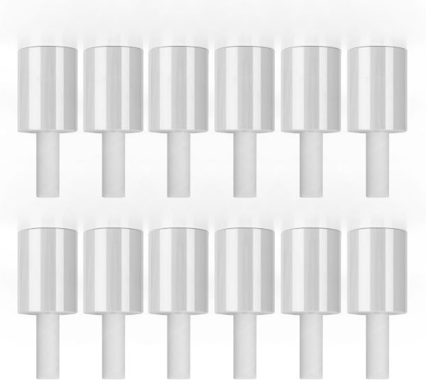 12 Pack of 5" Plastic Wrap Clear Packing Tape with Dispenser for Moving Boxes Shipping Tape Refills Shrink Wrap Stretch Film with Handles 1000' Roll 100 Gauge Thick 500% Stretch Ability1