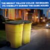 PLASTIC PRINCE 50 Gallon Trash Can, Yellow Outdoor Garbage Can, Large Outside Trash Bin, Rolling Commercial Container Outdoor Trash Can with Lid and Wheels for Back of House, Office, Warehouse, Garage8