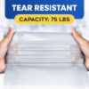 PLASTIC PRINCE 55 Gallon Trash Bags Large Clear Garbage Bags for Rubbermaid Brute 44-55 Gallon Trash Cans 38 x 58 Recycling Trash Can Liners 1.2 Mil, Pack of 1007