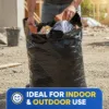 Plastic Prince 32'' x 45'' 42 Gallon 3Mil Black Contractor Bags with Flap Ties, 20/Case3