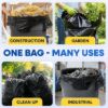 Plastic Prince 32'' x 45'' 42 Gallon 3Mil Black Contractor Bags with Flap Ties, 20/Case5