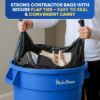 Plastic Prince 32'' x 45'' 42 Gallon 3Mil Black Contractor Bags with Flap Ties, 20/Case6