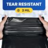 Plastic Prince 32'' x 45'' 42 Gallon 3Mil Black Contractor Bags with Flap Ties, 20/Case9