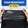 Plastic Prince 32'' x 45'' 42 Gallon 3Mil Black Contractor Bags with Flap Ties, 20/Case9