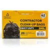 Plastic Prince 32" x 46" 42 Gallon 3Mil Black Contractor Bags, 20/Case, Industry Standard1