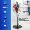 Plexon 30" High Velocity Pedesal Fan Heavy Duty Industrial Standing Fan Commercial Metal Outdoor for Garage Bedroom Gym Shop Warehouse 3 Speeds 7600 CFM, Black2