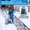 Plexon Metal Scoop Shovel 15" Blade - Aluminium Steel Snow Shovel for Driveway - Heavy Duty Snow Shovel for Car - Fiberglass Handle & Plastic D-Grip - Outdoor Garden Yard, 48" Length3