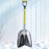 Plexon Metal Scoop Shovel 15" Blade - Aluminium Steel Snow Shovel for Driveway - Heavy Duty Snow Shovel for Car - Fiberglass Handle & Plastic D-Grip - Outdoor Garden Yard, 48" Length7