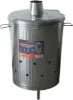  Plexon Metal Compost Bin Outdoor Burn Bin - Galvanized Trash Can with Lid Chimney and Vent Holes - Trash Burning Container Composter Incinerator for Garbage, 20 Gallon (Chimney Lid and Vent Holes)1