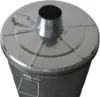  Plexon Metal Compost Bin Outdoor Burn Bin - Galvanized Trash Can with Lid Chimney and Vent Holes - Trash Burning Container Composter Incinerator for Garbage, 20 Gallon (Chimney Lid and Vent Holes)4