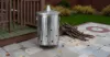  Plexon Metal Compost Bin Outdoor Burn Bin - Galvanized Trash Can with Lid Chimney and Vent Holes - Trash Burning Container Composter Incinerator for Garbage, 20 Gallon (Chimney Lid and Vent Holes)6