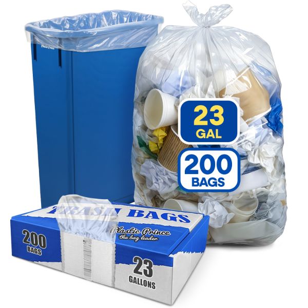 Picture of 29'' x 44'' Trash Bags for Slim Rectangular Containers, Clear, 200/Case, 60 Cases/Pallet