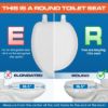 Picture of 17'' White Round Soft Toilet Seat with Wood core & PVC vinyl