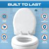 Picture of 17'' White Round Soft Toilet Seat with Wood core & PVC vinyl